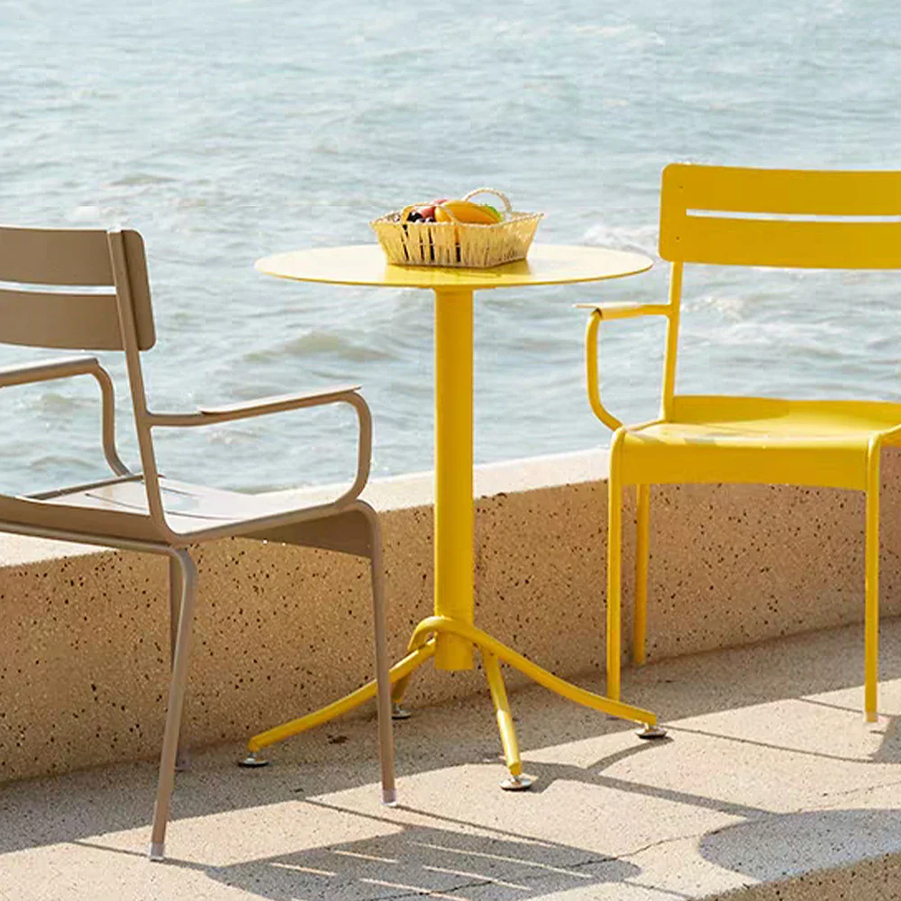 SOLARA Outdoor Aluminum - Magnesium Alloy Table - Yellow - Image 4