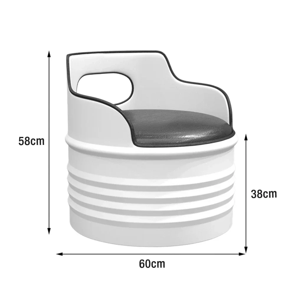 SOLARA Outdoor Chair High-Temperature Baked Rust-Resistant Finish, Thickened Iron Frame with PU Edge Protection, Stable & Durable Easy-Clean Design - White - Image 5