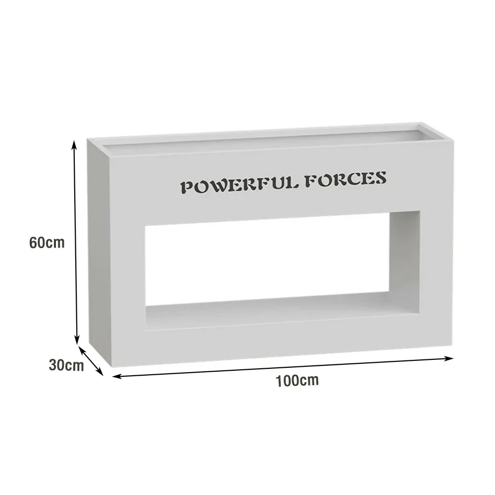 SOLARA Outdoor Planter Box 60/100/150cm Galvanized Steel Body, Rust-Resistant and Durable Design - White - Image 10