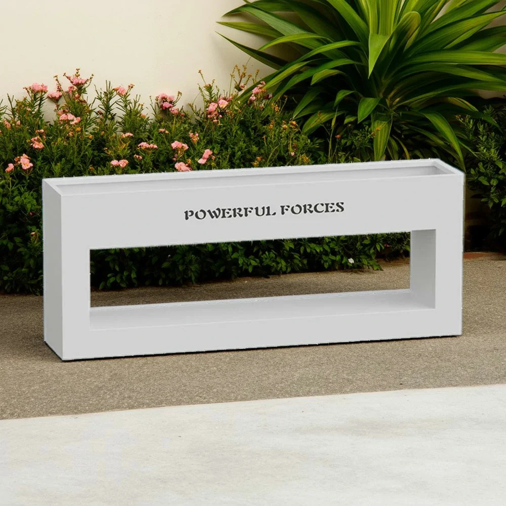SOLARA Outdoor Planter Box 60/100/150cm Galvanized Steel Body, Rust-Resistant and Durable Design - White - Image 14