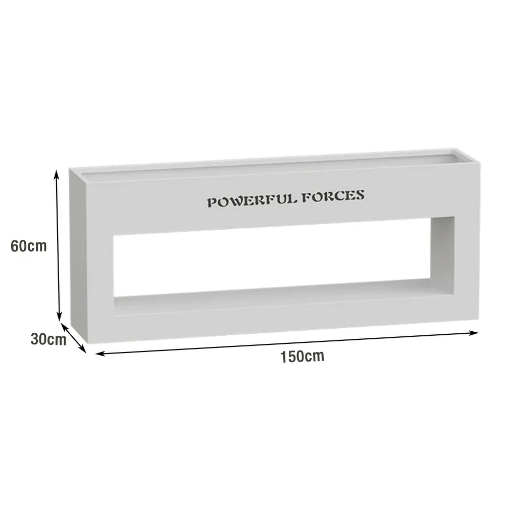 SOLARA Outdoor Planter Box 60/100/150cm Galvanized Steel Body, Rust-Resistant and Durable Design - White - Image 15