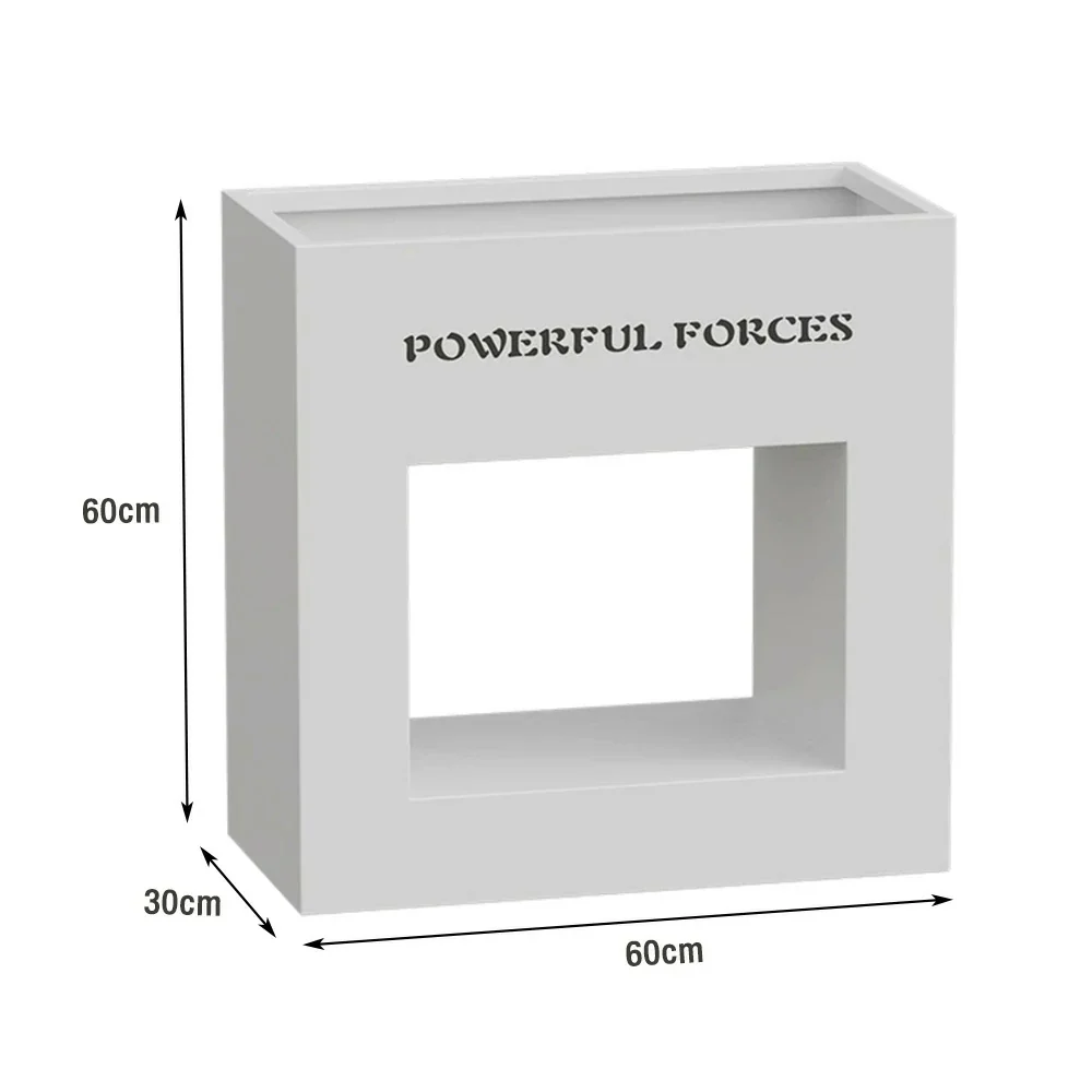 SOLARA Outdoor Planter Box 60/100/150cm Galvanized Steel Body, Rust-Resistant and Durable Design - White - Image 5