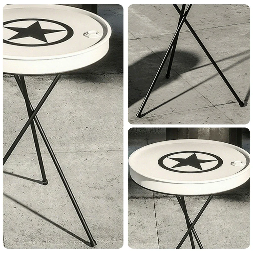 SOLARA Outdoor Table Non-Slip Foot Pads, Rust-Resistant Baked Finish, Comfortable and Easy-to-Clean Design - White - Image 3