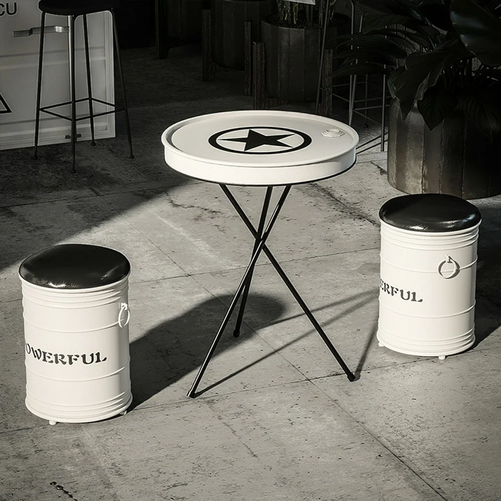 SOLARA Outdoor Table Non-Slip Foot Pads, Rust-Resistant Baked Finish, Comfortable and Easy-to-Clean Design - White - Image 4
