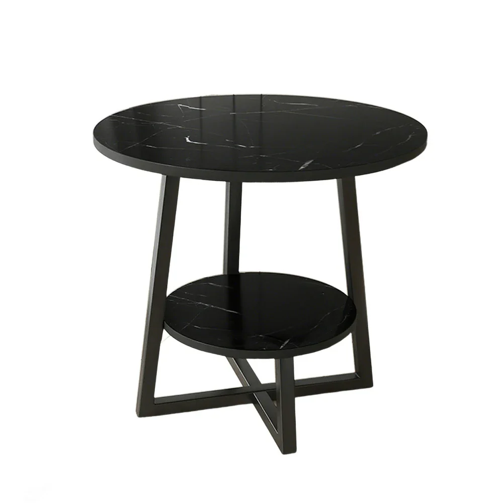 SOLARA Side Table, Black Frame with Black Marble Top, Reinforced Steel Structure, Luxury Modern Design, Durable & Easy to Clean - Image 8