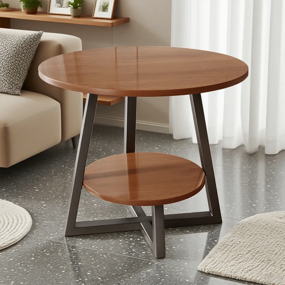 SOLARA Side Table, Golden Frame with Walnut Marble Top, Luxury Modern Design - Image 14