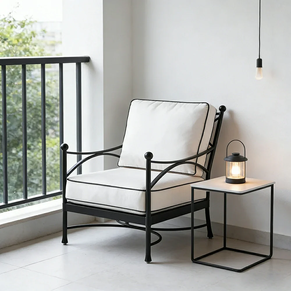 SOLARA Outdoor Sofa - Quick Dry Patio Sofa with Ergonomic Backrest, Breathable Fabric and Aluminium Alloy Frame - Image 4
