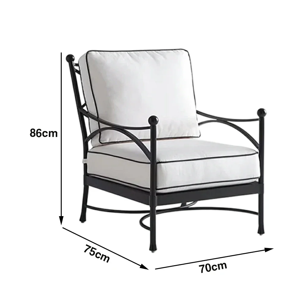 SOLARA Outdoor Sofa - Quick Dry Patio Sofa with Ergonomic Backrest, Breathable Fabric and Aluminium Alloy Frame - Image 5