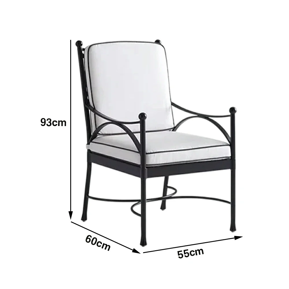 SOLARA Outdoor Dining Chair - Quick Dry Patio Chair with Ergonomic Backrest, Breathable Fabric and Aluminium Alloy Frame - Image 5
