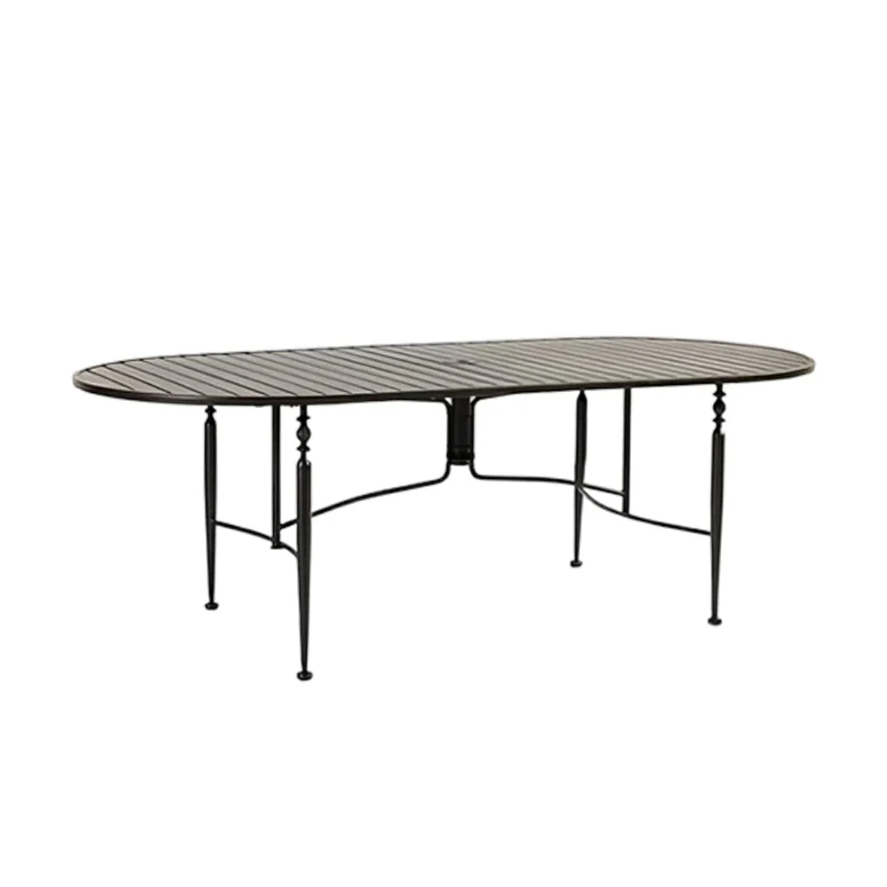 SOLARA Outdoor Dining Table - Stable Support Design, Powder-Coated Iron Alloy Frame, Durable Patio Garden Balcony Dining Table
