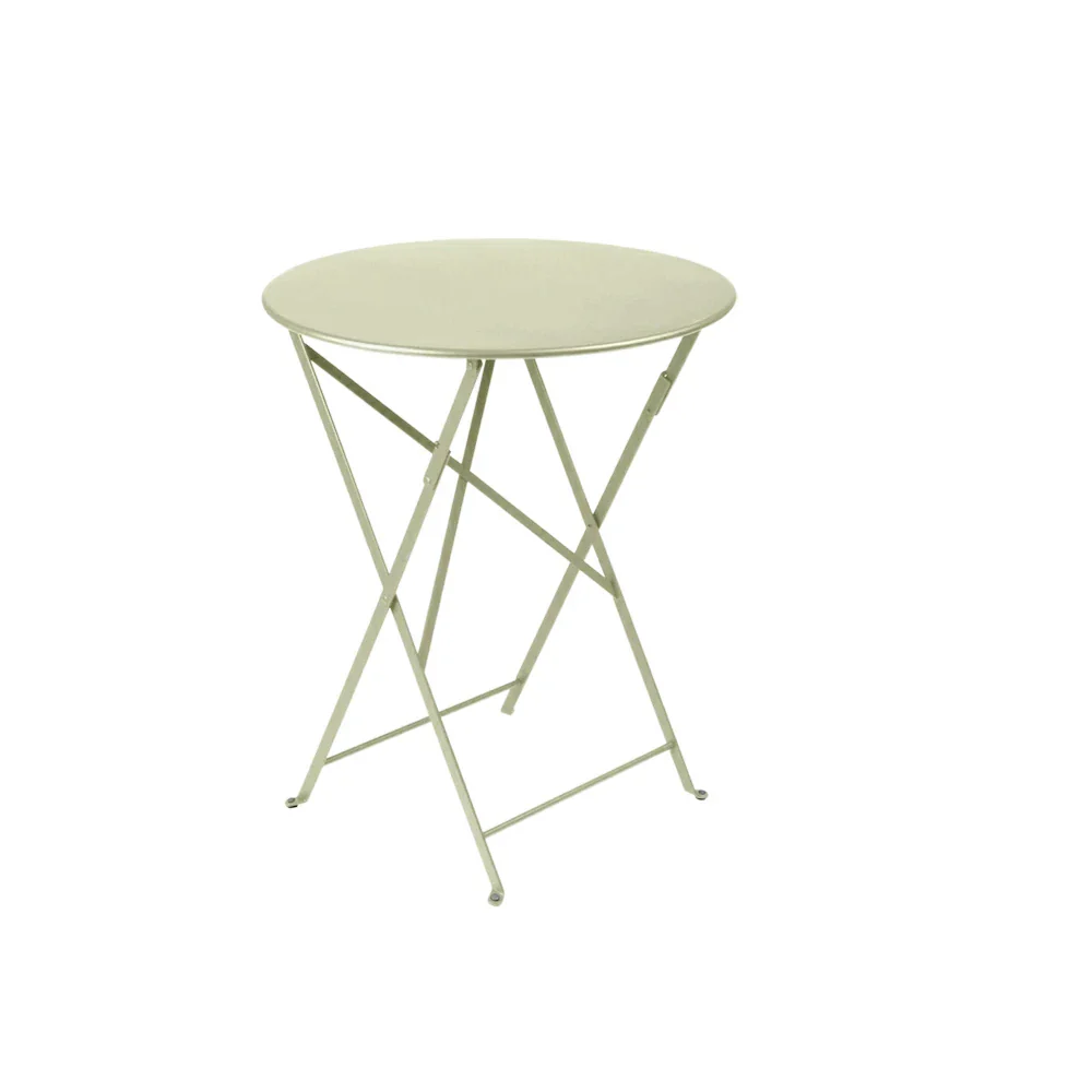 SOLARA Foldable Bistro Table Space-Saving Design Steel Frame with Rust-Resistant Coating French Balcony Style - Green