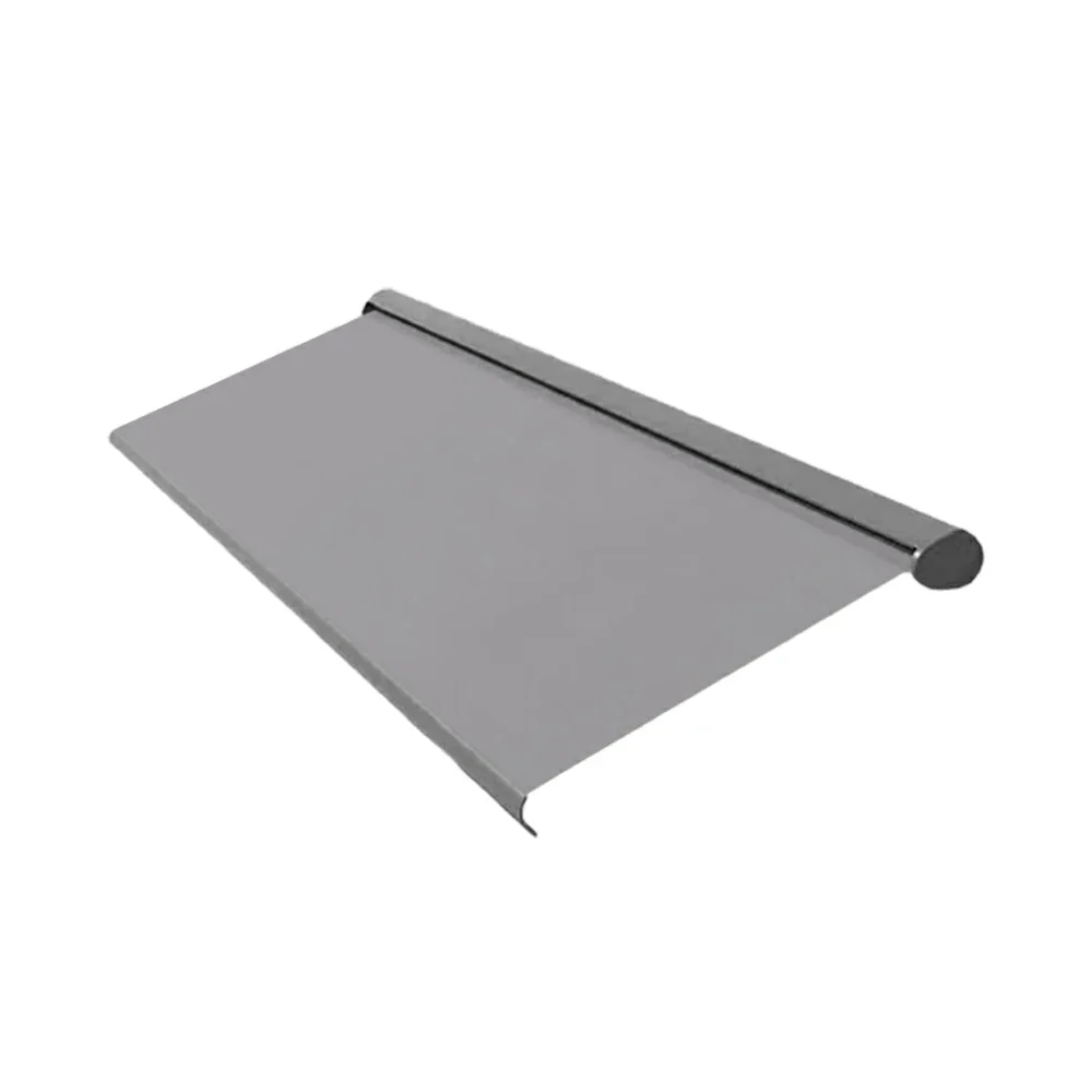 SOLARA Electric Retractable Awning Black Frame Remote Control Waterproof Aluminium 300/400/500cm Patio Balcony Outdoor Use - Grey