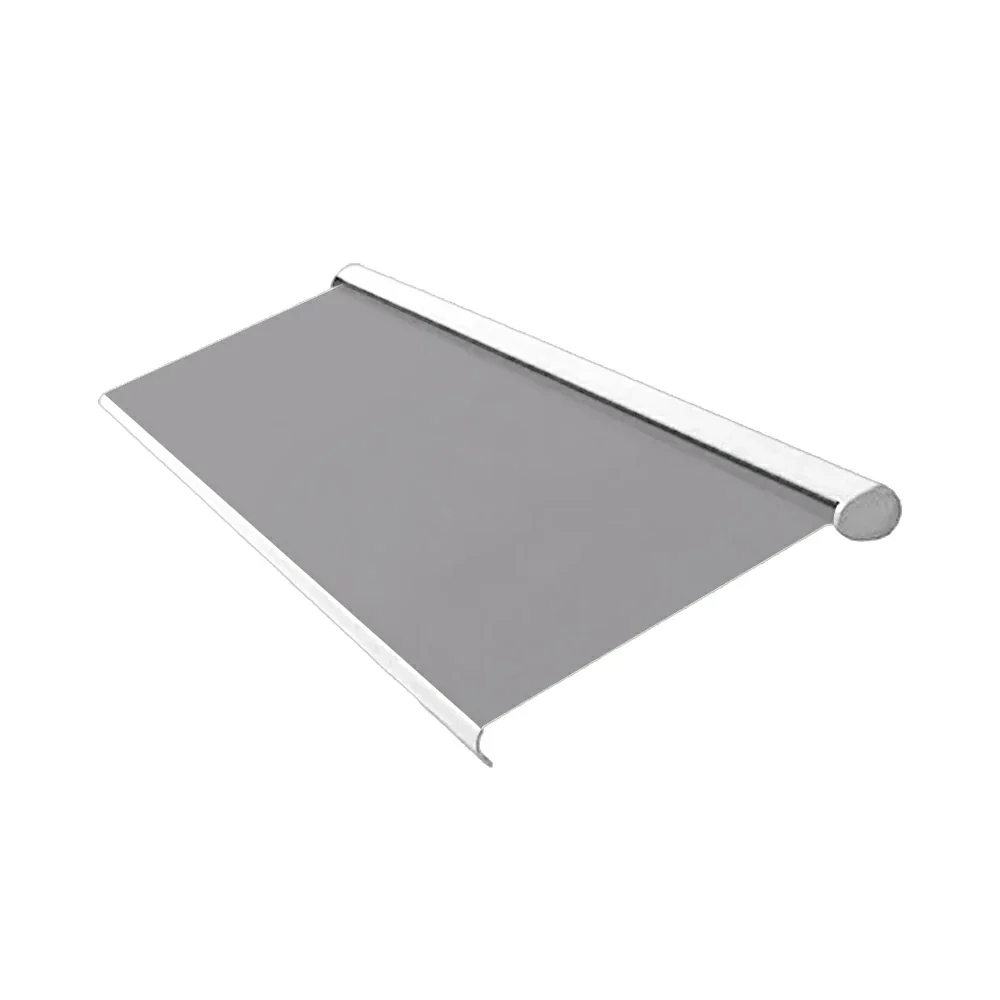SOLARA Electric Retractable Awning White Frame Remote Control Waterproof Aluminium 300/400/500cm Patio Balcony Outdoor Use - Grey
