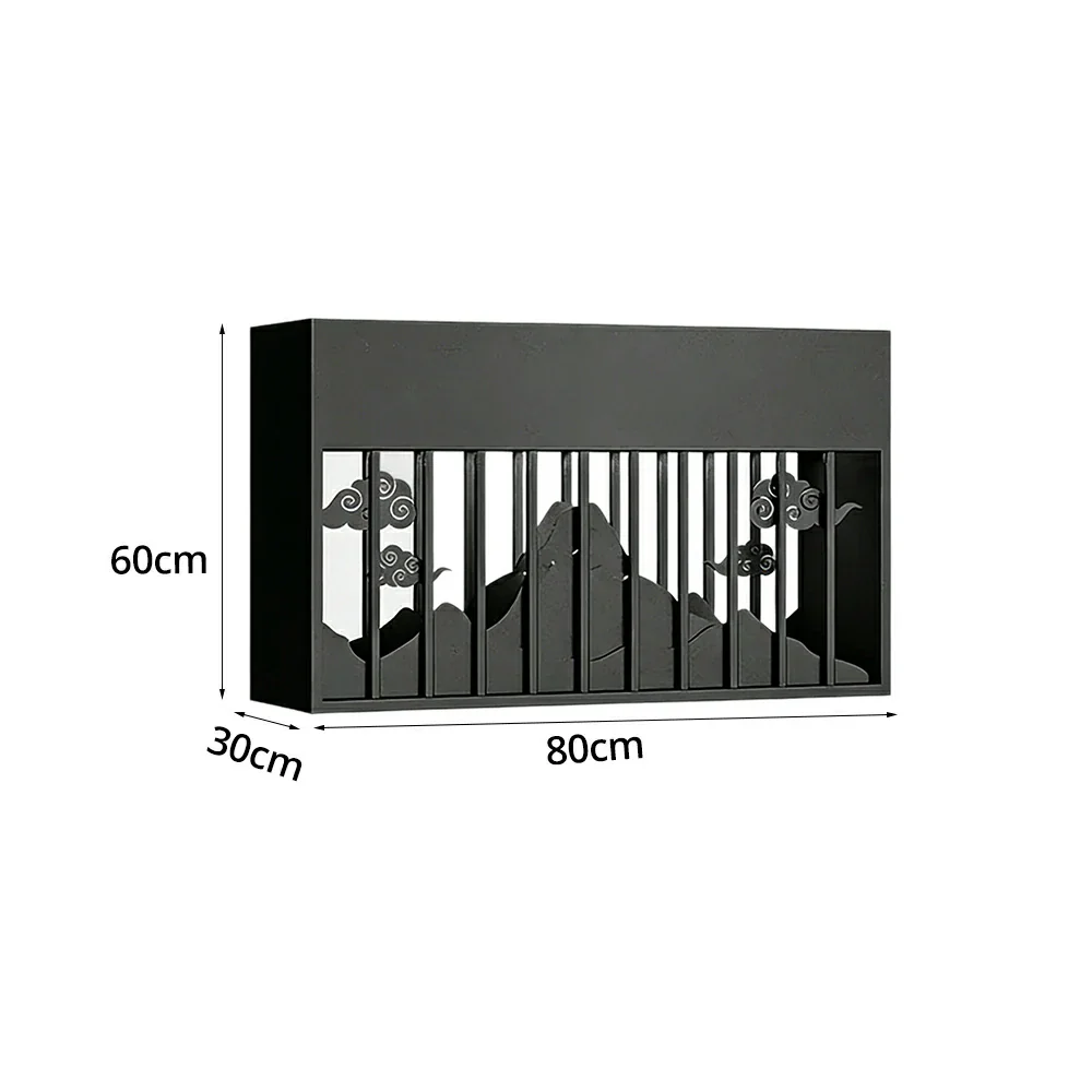 SOLARA Outdoor Signage Planter Box Galvanised Steel Laser Cut Anti Rust 80/100/120cm Commercial Garden Display Use - Black - Image 6