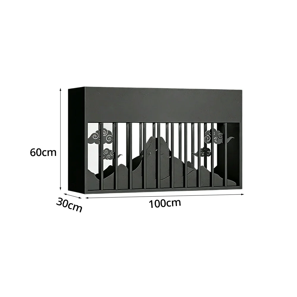 SOLARA Outdoor Signage Planter Box Galvanised Steel Laser Cut Anti Rust 80/100/120cm Commercial Garden Display Use - Black - Image 7
