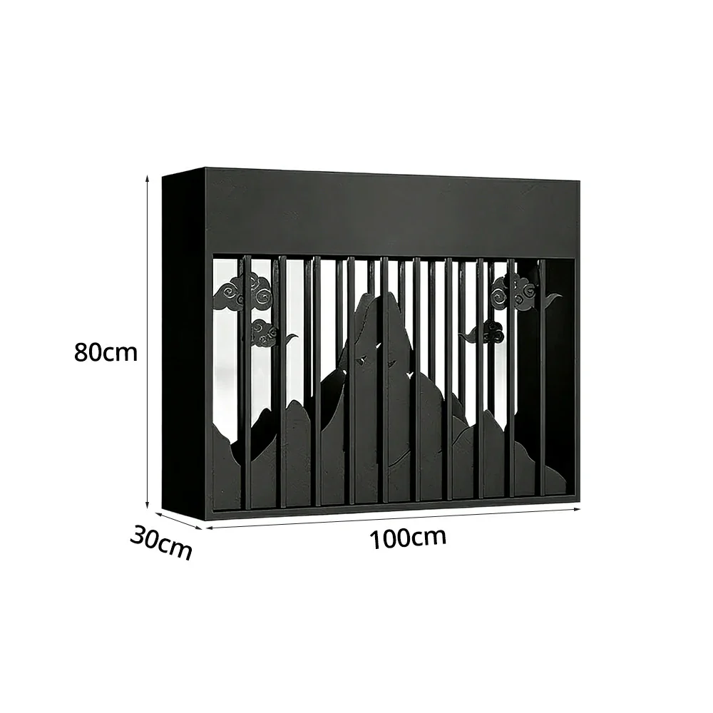 SOLARA Commercial Planter Box with Sign Panel Galvanised Steel Weather Resistant 80/100/120cm Outdoor Landscape Use - Black - Image 7