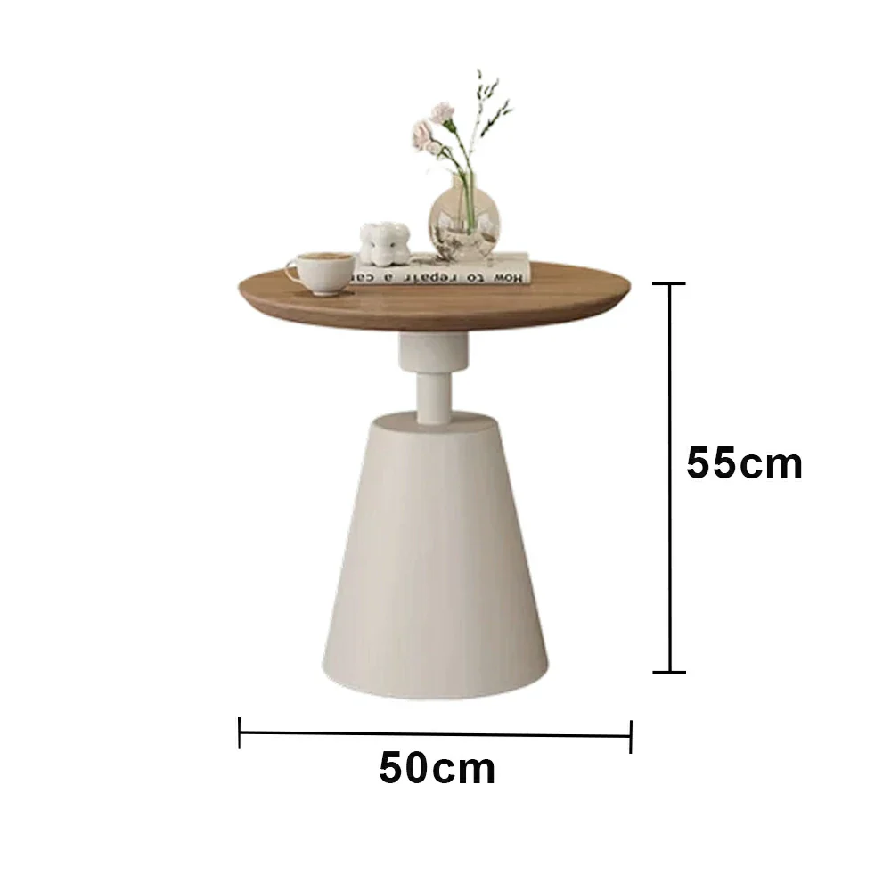 SOLARA 50/60cm Solid Wood Side Table New Zealand Pine Top with Steel Legs for Living Room Bedroom Reading Corner - Wood - Image 6