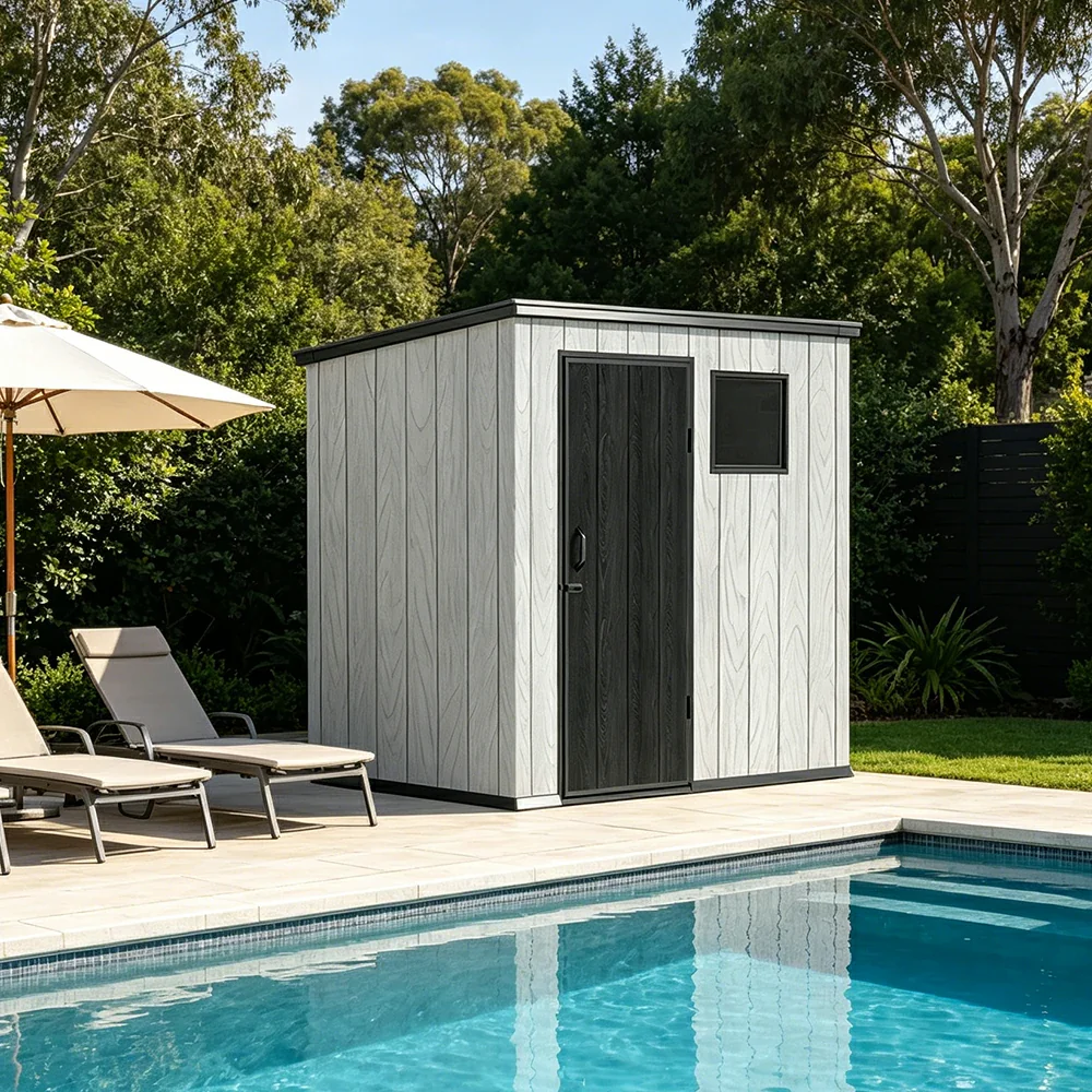 SOLARA 6x4FT Outdoor Storage Shed Reinforced Structure Double Door Weather Resistant Large Capacity for Garden Backyard Patio - Image 6