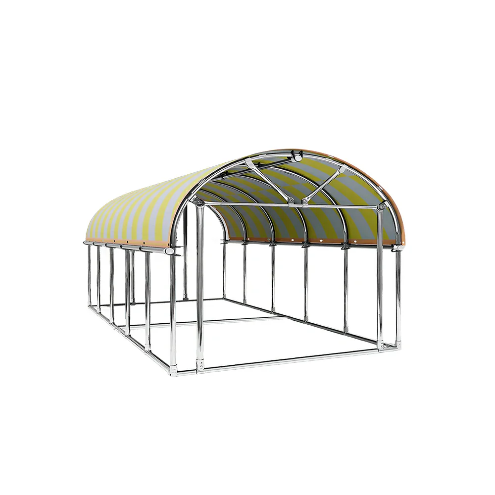 SOLARA Outdoor Car Canopy Sun Shade Waterproof Reinforced Frame 300/400cm for Driveway Patio Parking - Yellow&White
