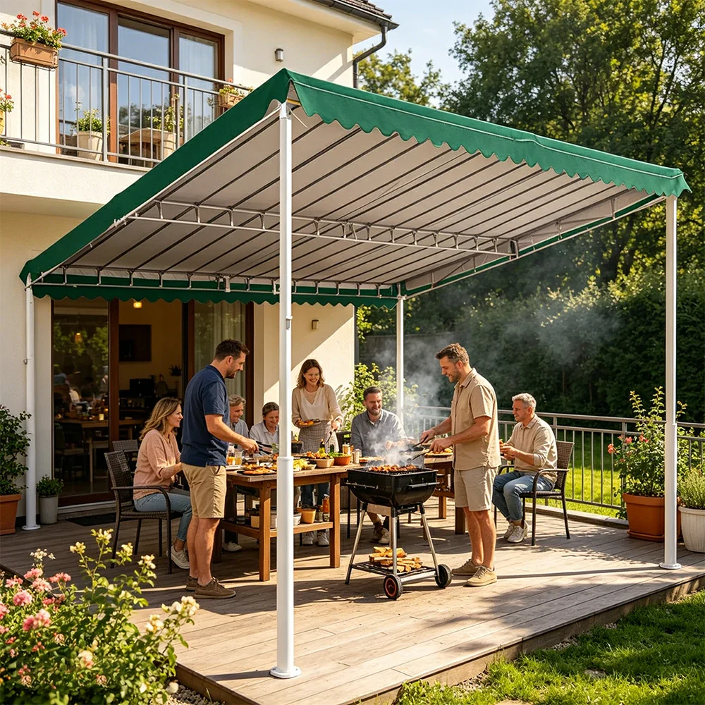 SOLARA Outdoor Car Canopy High Density Fabric Reinforced Steel Frame Weatherproof 600/800cm for Garage Yard Parking - Image 6