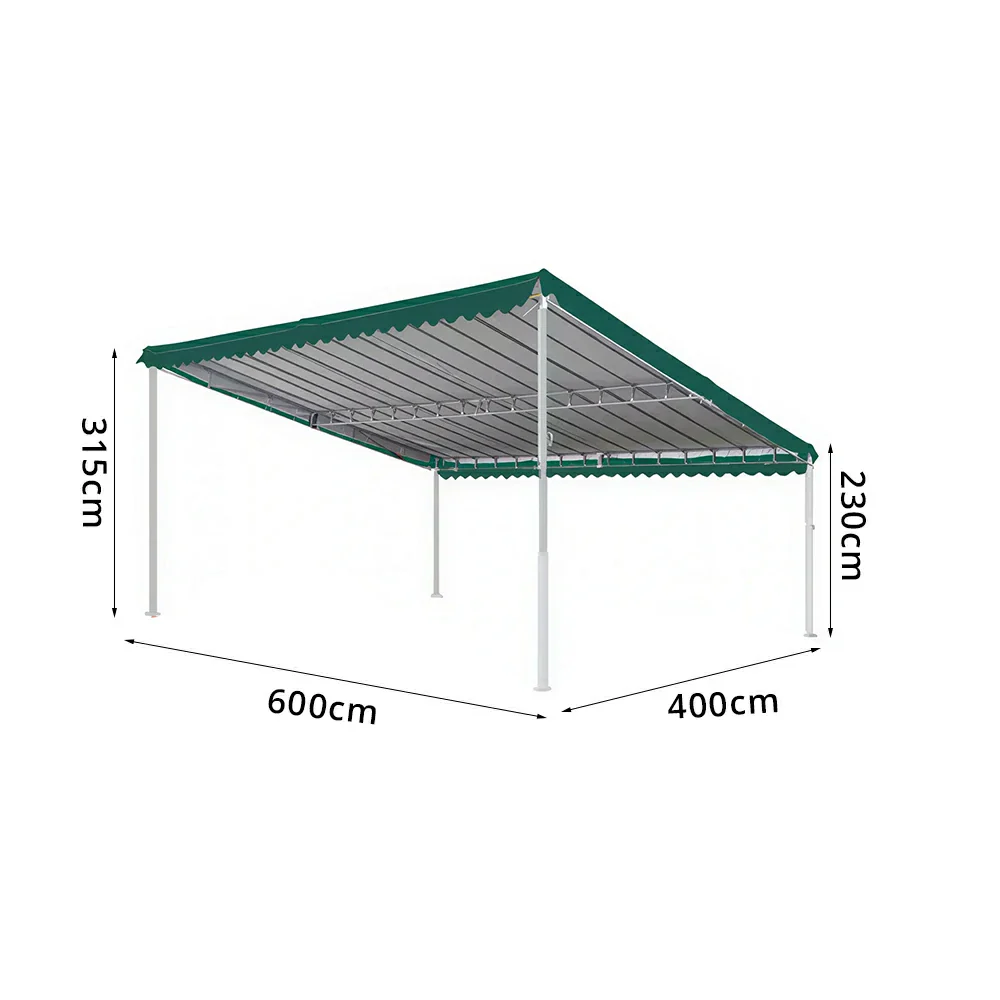 SOLARA Outdoor Car Canopy High Density Fabric Reinforced Steel Frame Weatherproof 600/800cm for Garage Yard Parking - Image 7