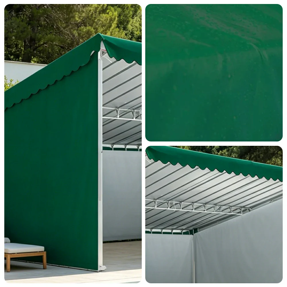 SOLARA Outdoor Car Canopy 3-Sided Windproof Panels High Density Fabric Reinforced Steel Frame 600/800cm for Garage Yard Parking - Image 3