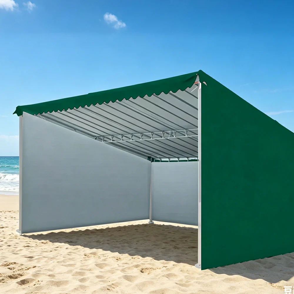 SOLARA Outdoor Car Canopy 3-Sided Windproof Panels High Density Fabric Reinforced Steel Frame 600/800cm for Garage Yard Parking - Image 5