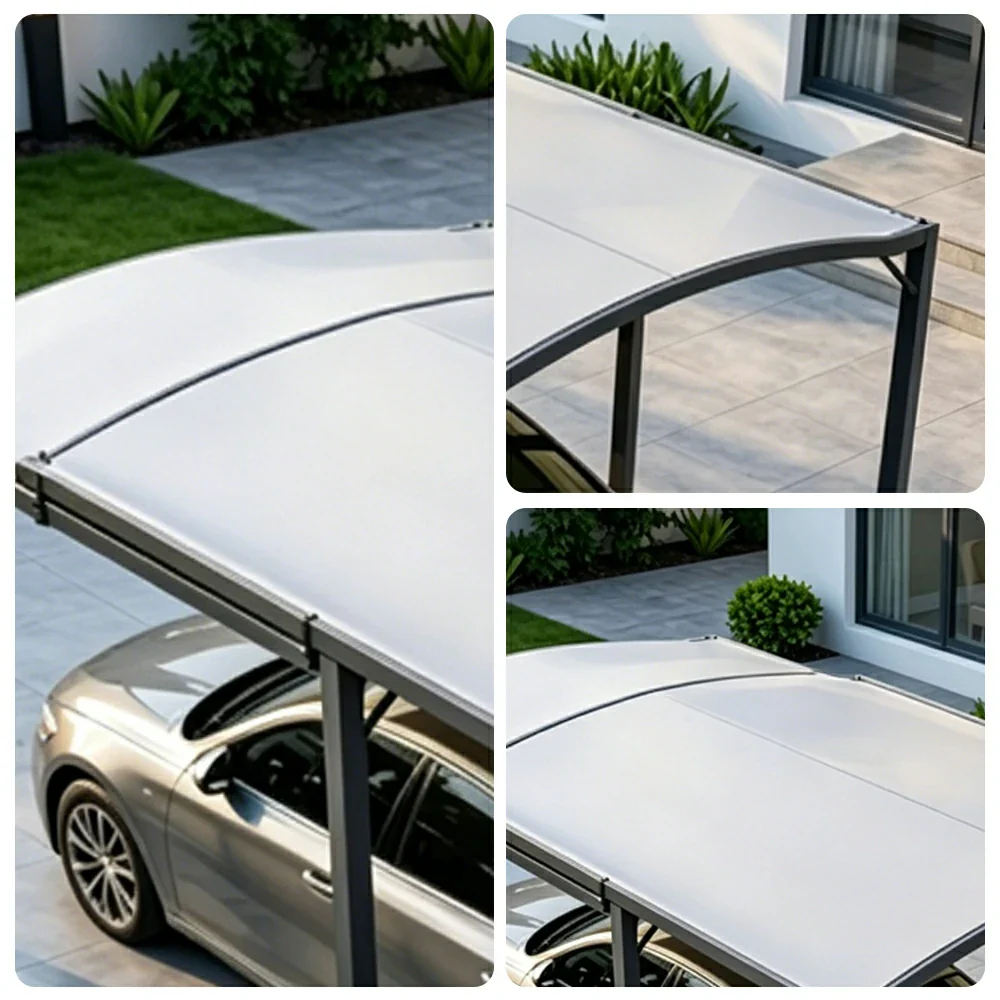 SOLARA Outdoor Gazebo Car Canopy 2-in-1 Triple Layer Fabric UV Resistant Reinforced Steel Frame for Garden Patio Dining - Image 3