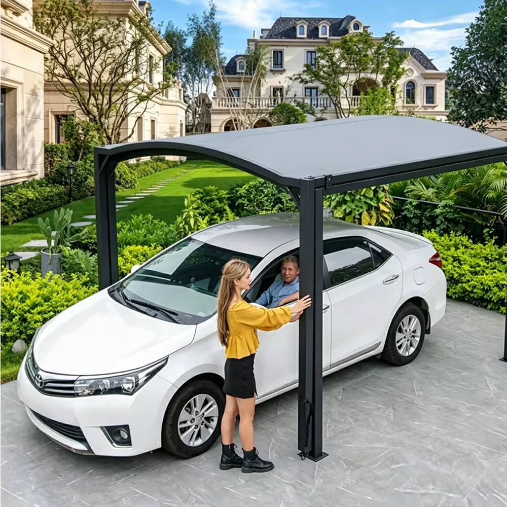 SOLARA Outdoor Gazebo Car Canopy 2-in-1 Triple Layer Fabric UV Resistant Reinforced Steel Frame for Garden Patio Dining - Image 6