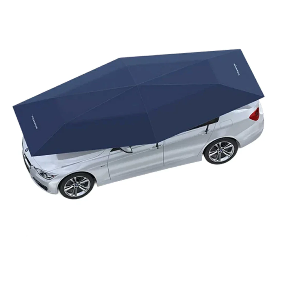SOLARA Car Sun Shade Cover 210D Oxford Fabric Strong Suction Waterproof UV Protection 420/480cm for Outdoor Parking - Blue - Image 3
