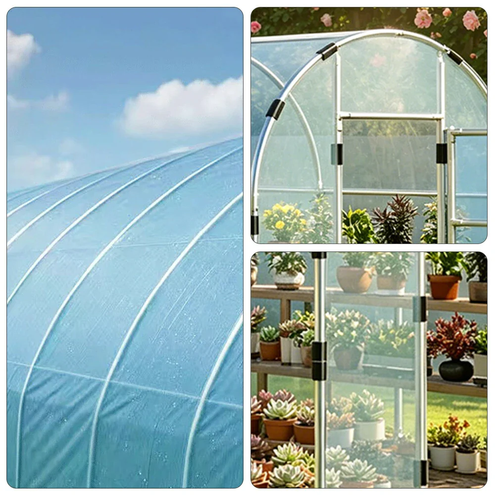SOLARA Outdoor Greenhouse High Transparency Cover Reinforced Galvanized Steel Frame Weatherproof 400/600cm for Garden Backyard Planting - Image 3