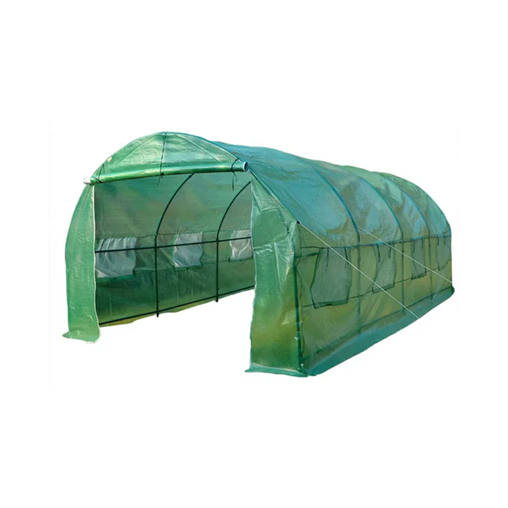SOLARA Reinforced Outdoor Greenhouse Steel Frame High Light Transmission PE Cover Weatherproof for Garden Backyard Planting - Green