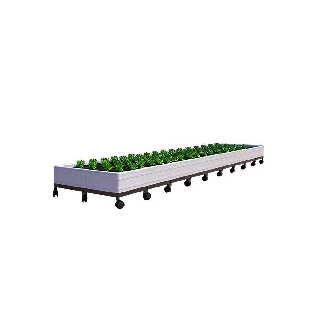 SOLARA Heavy Duty Raised Garden Bed Reinforced PP Outdoor Planter Box 432L for Balcony Patio Garden - White