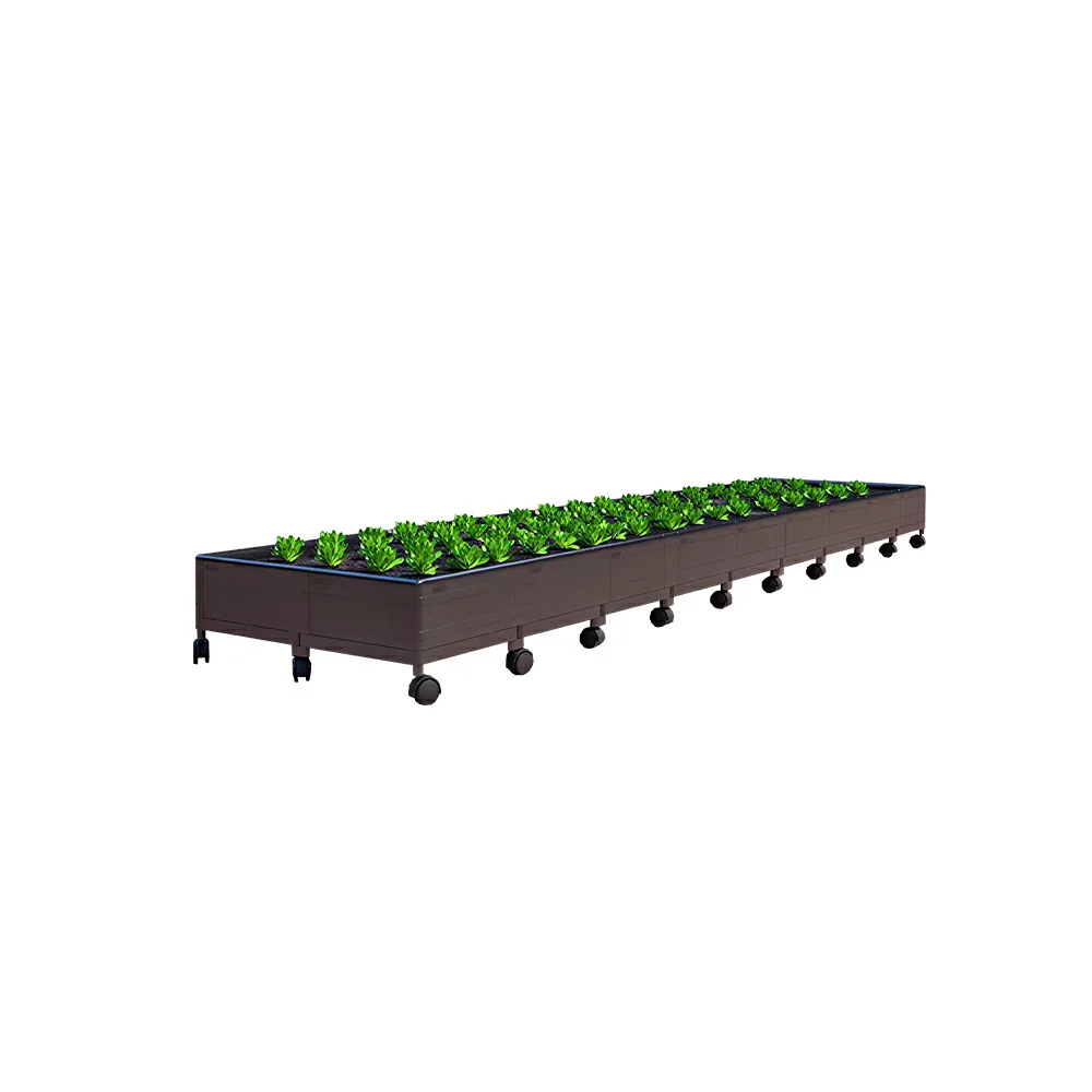 SOLARA Heavy Duty Raised Garden Bed Reinforced PP Outdoor Planter Box 432L for Balcony Patio Garden - Black