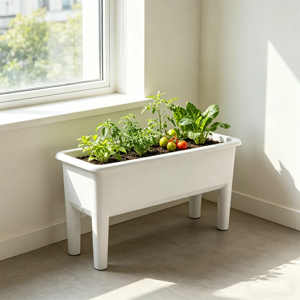 SOLARA Raised Garden Bed with Water Management System Ergonomic Outdoor Planter for Balcony Patio Indoor Garden - Image 6