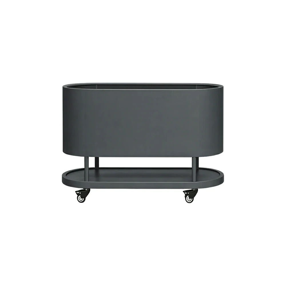 SOLARA Mobile Planter Box with Stainless Steel Frame Leak-Proof Rolling Garden Bed 80/100/120cm for Indoor Outdoor - Grey