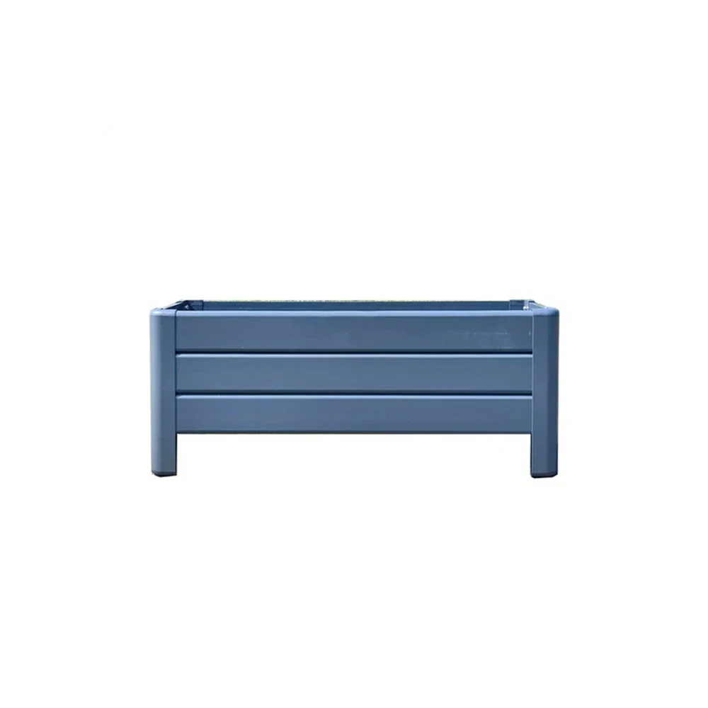 SOLARA Hollow Aluminum Raised Garden Bed Weather Resistant Outdoor Planter Box 100/120cm for Balcony Patio Garden