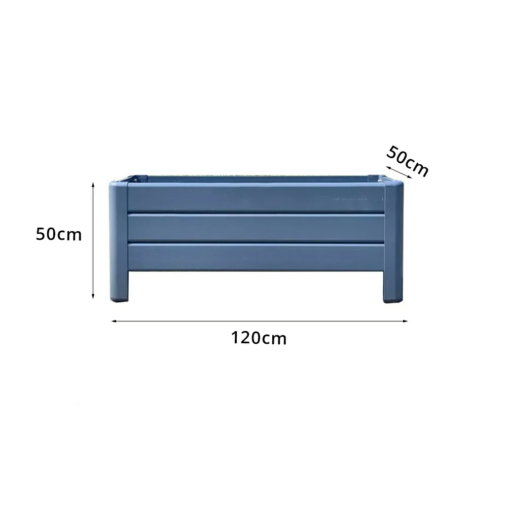 SOLARA Hollow Aluminum Raised Garden Bed Weather Resistant Outdoor Planter Box 100/120cm for Balcony Patio Garden - Image 8