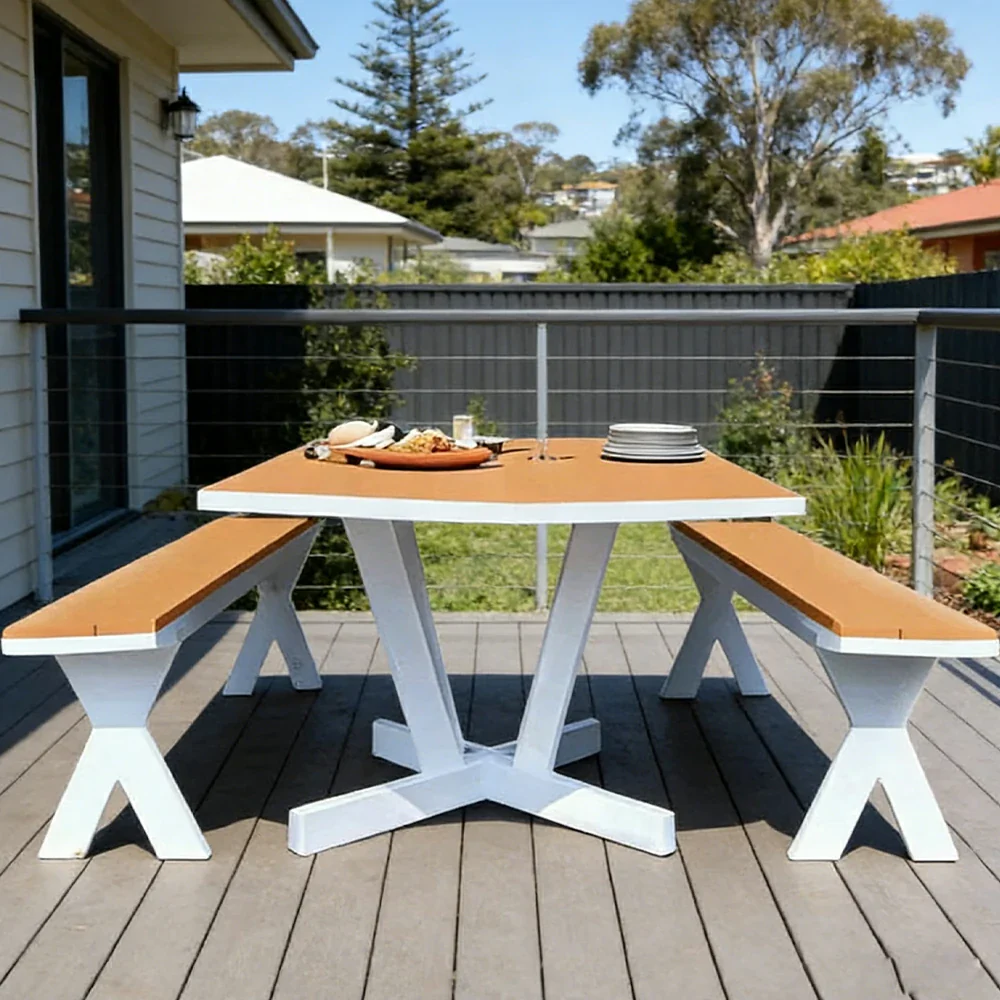 SOLARA Park Leisure Bench Metal Frame with Weather-Resistant Finish 160cm for Park Courtyard Commercial Street - Image 2