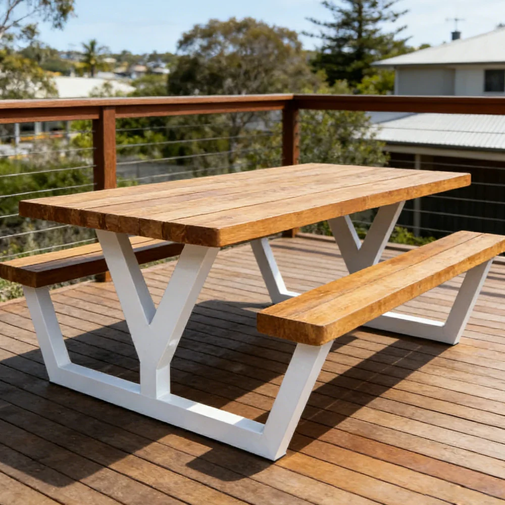 SOLARA Outdoor Park Bench Reliable Support with High-Temp Coated Finish 160cm for Community Plaza Commercial Space - Image 4