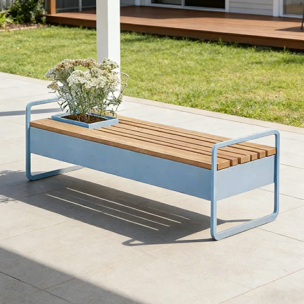 SOLARA 180/200/220cm Outdoor Planter Bench Greenery and Seating in One for Plaza Scenic Area Community Courtyard - Image 4