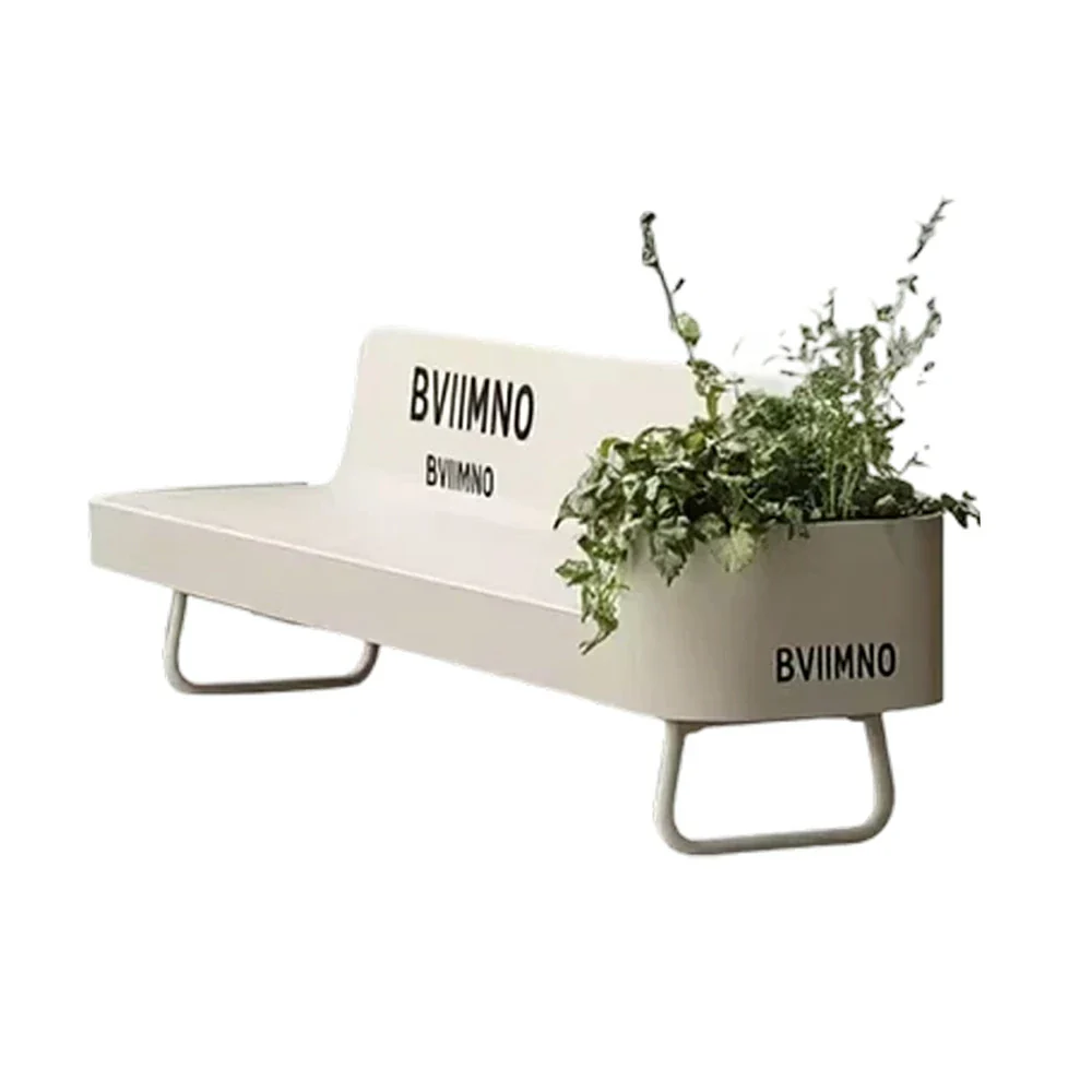 SOLARA 180/200/220cm Outdoor Planter Bench Greenery and Seating in One for Plaza Scenic Area Community Courtyard