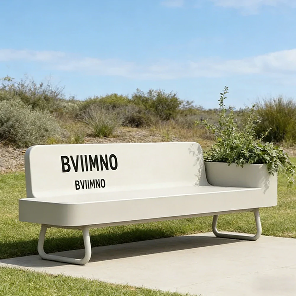 SOLARA 180/200/220cm Outdoor Planter Bench Greenery and Seating in One for Plaza Scenic Area Community Courtyard - Image 4