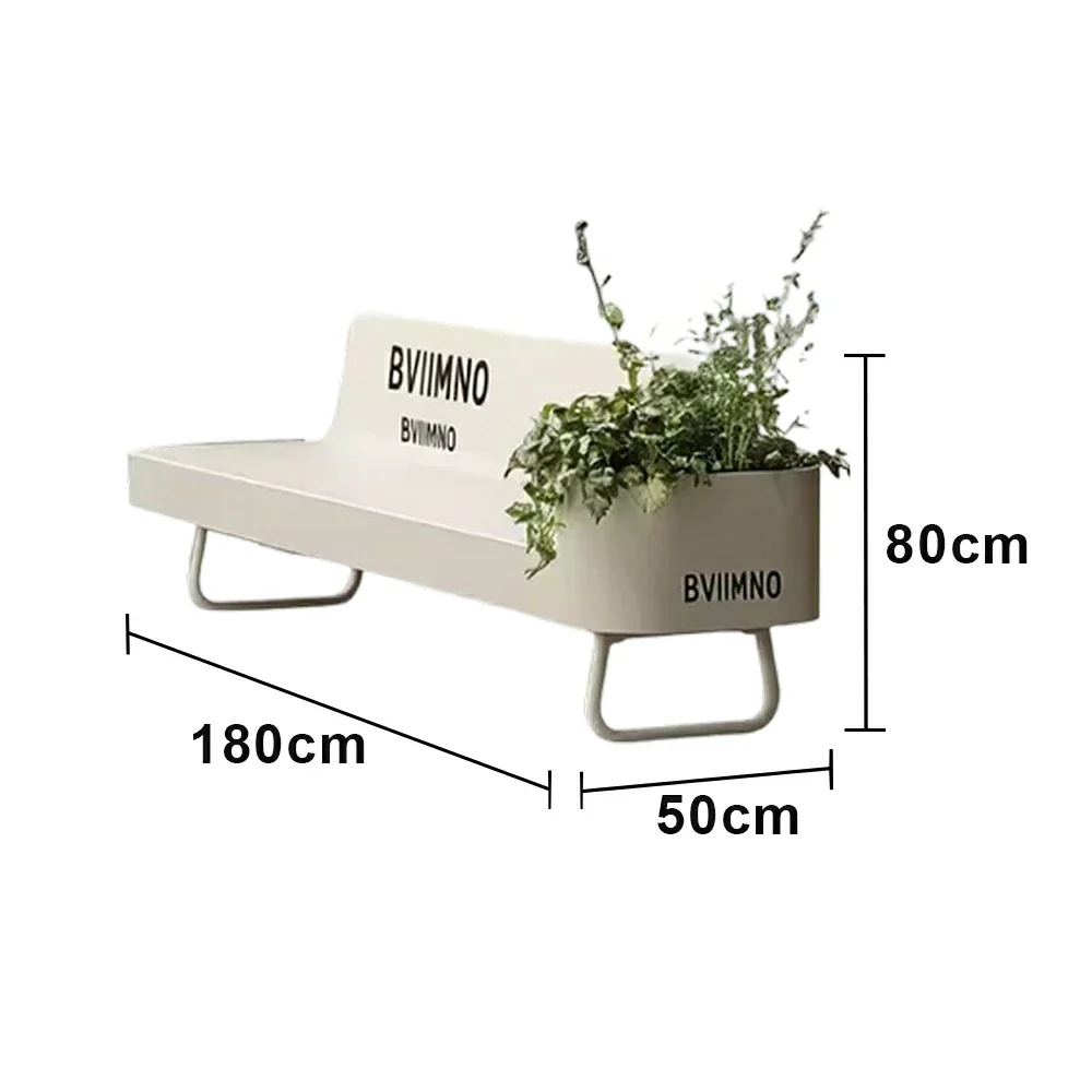 SOLARA 180/200/220cm Outdoor Planter Bench Greenery and Seating in One for Plaza Scenic Area Community Courtyard - Image 6