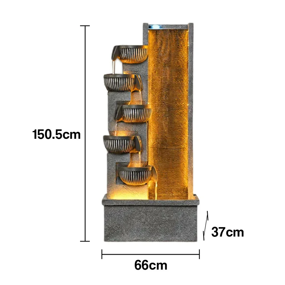 SOLARA Decorative Water Fountain - Resin Waterfall, UV-Resistant, Durable, Elegant Design for Outdoor and Indoor Spaces - Image 5