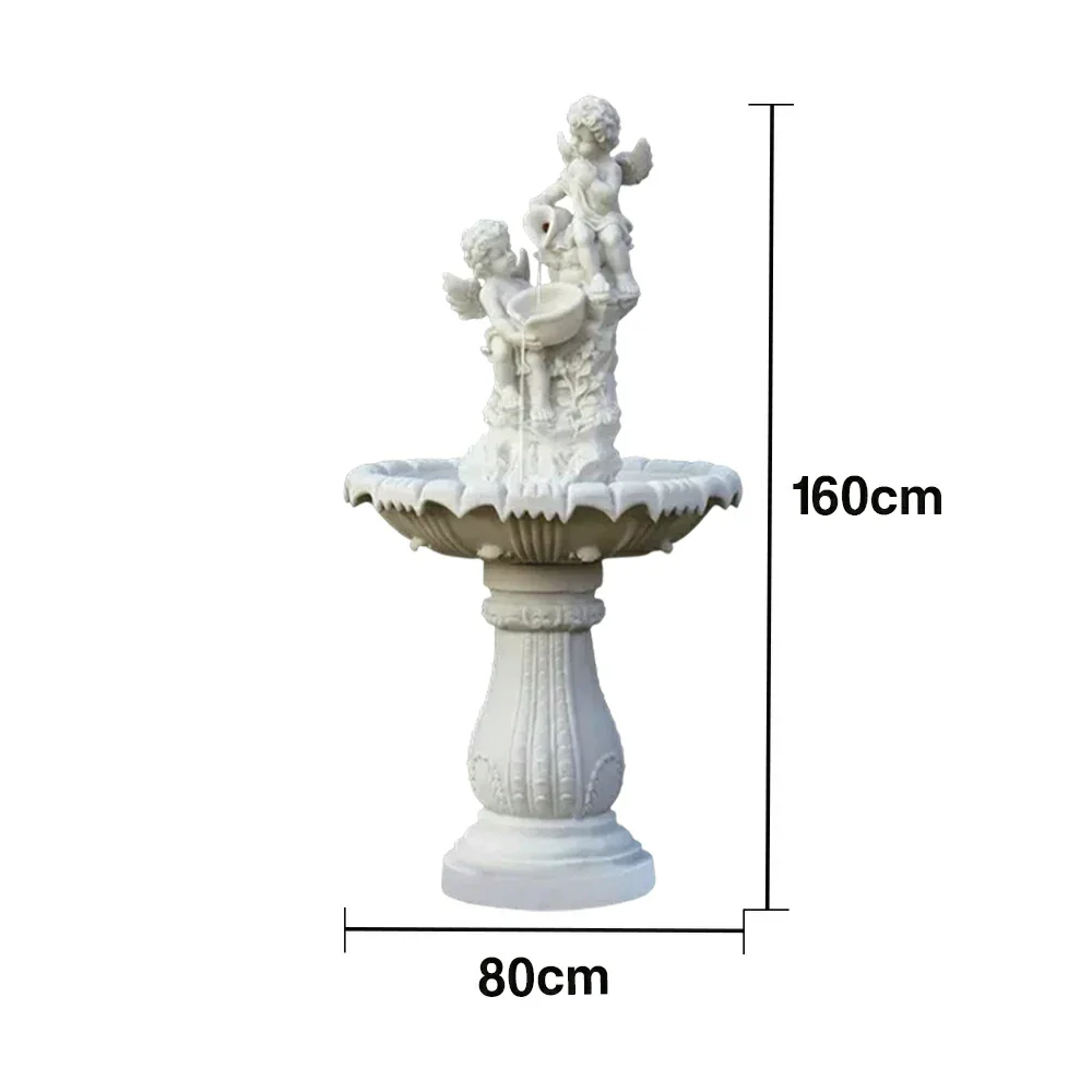 SOLARA Natural Sandstone Outdoor Fountain, Built‑In Circulation Pump, Hand‑Polished Texture, Garden Water Feature - Image 5