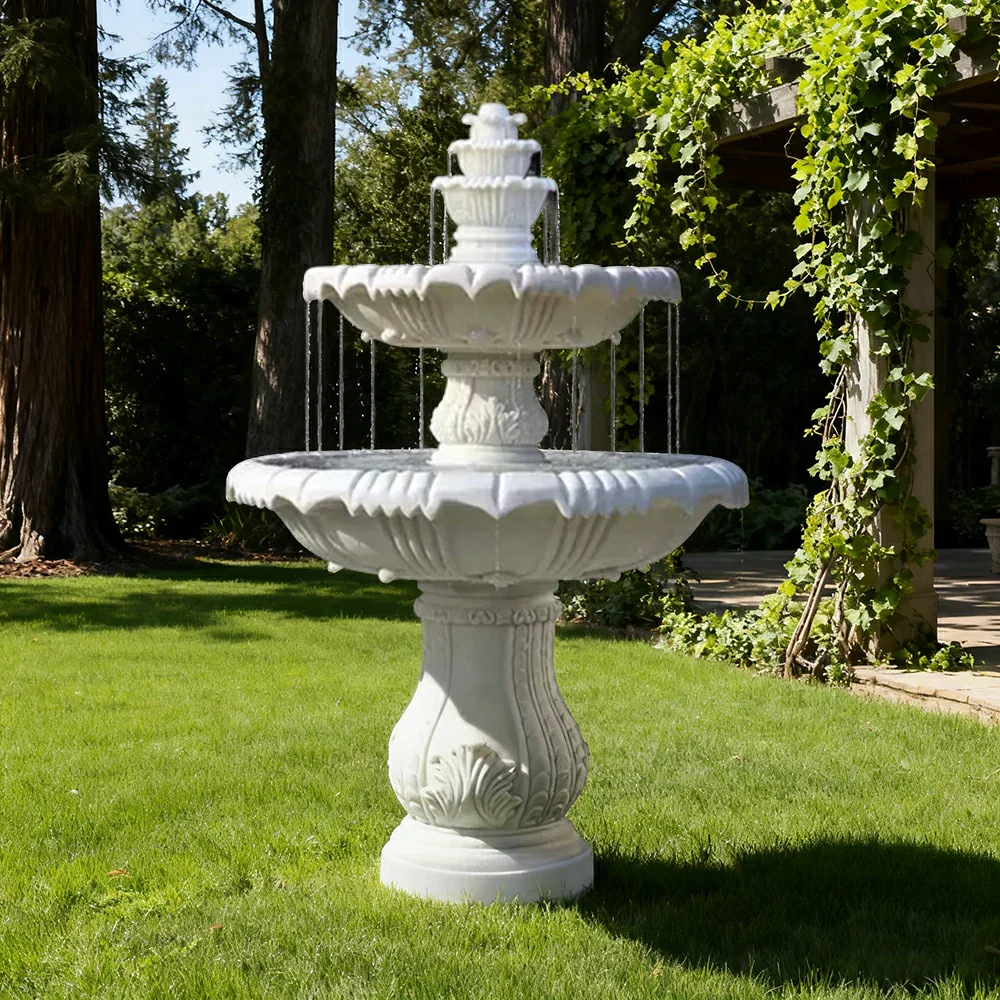 SOLARA Natural Sandstone Outdoor Fountain, Natural Sandstone Texture, Hand‑Polished Finish, Peaceful Water Feature - Image 4