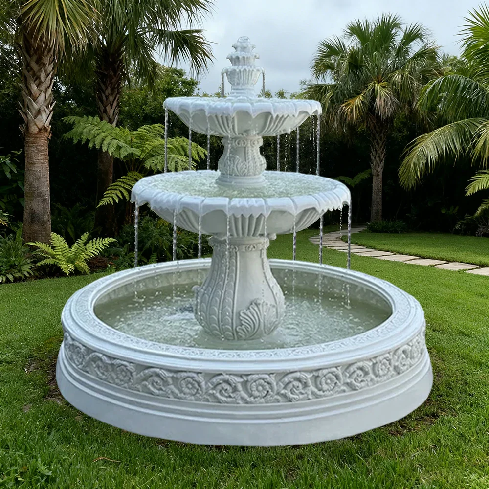 SOLARA Natural Sandstone Outdoor Fountain with 1.7m Fish Pond, Natural Sandstone Texture, Hand‑Polished Finish, Peaceful Water Feature - Image 2