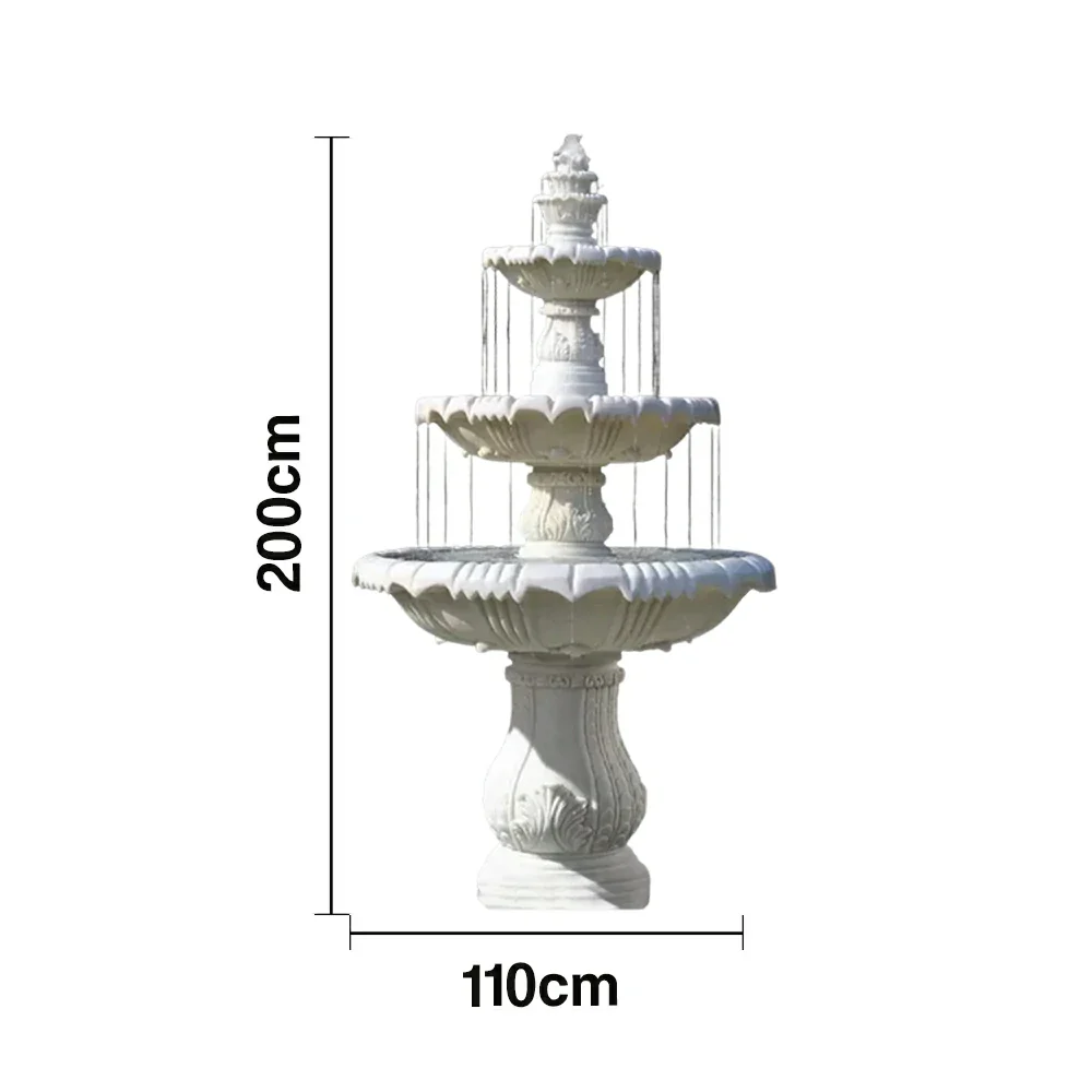 SOLARA Natural Sandstone Outdoor Fountain, Built‑In Circulation Pump, Smooth Stone Texture, Outdoor Pond & Fountain Feature - Image 5