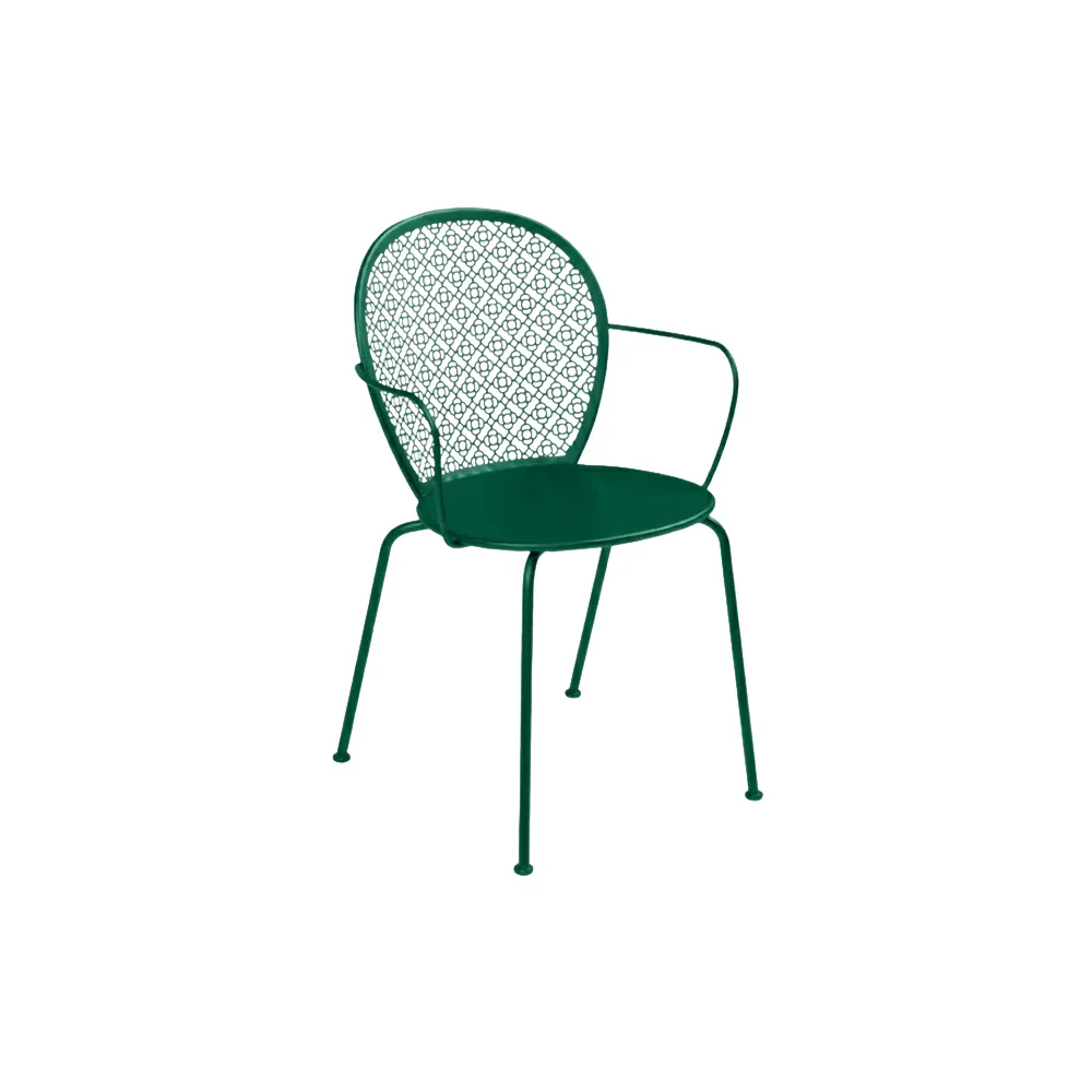 SOLARA Outdoor Dining Chair Weather-Resistant Rust-Resistant Metal Frame Easy-Clean Design with Rounded Safety Edges - Green - Image 6